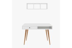 Bi̇Mossa Janus Bureau Met Planken En Laden, Wit, V5110