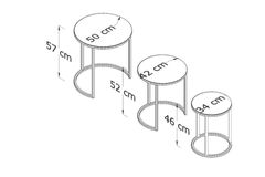 Tubihome Bijzettafelset, Rond