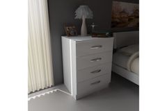 Diva 4 Drawers Chest of Drawers, White