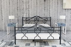 Gold Metalen Bedframe, 140x190 cm, Zwart