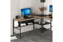 Medway Greta Corner Study Desk, Black