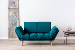 Futon Nina 2-Zitsbank, Groenblauw