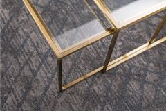 Sky Transparent Glass Coffee Table, Gold