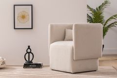 Zachte Teddy Fauteuil, Creme
