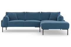 Leo Corner Sofa Right Chaise, Blue