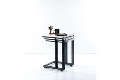 Mono C Bijzettafel, 3 Dlg, Antraciet, Wit