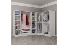 Medway Tideway Kledingkast met 7 Deuren, Wit en Zwart