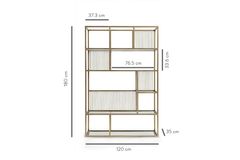 Lola Boekenrek, 120 cm, Mat Goud