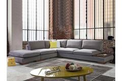 Tulip Orientation Hoekbank Links, Grijs (Zonder pouf)