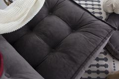 Mocca Opklapbare Fauteuil, Rookgrijs