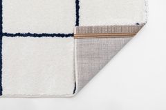 Emma Machinetapijt, 200x290 cm, Wit en Donkerblauw