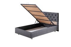 Peggy Plus Boxspringbedset, 100x200 cm, Grijs