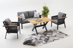 Capella Dubbele Tuinloungeset, Antraciet