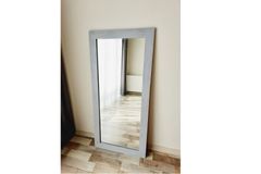 Wood Rechthoekige Staande Spiegel, 120x50 cm, Grijs