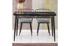 Moon Eettafelset, 120x70 cm, Zwart