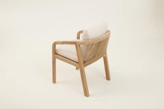 Monte Carlo Houten Tuinset, 6 Zits, Creme