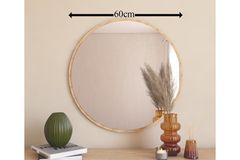 Mone Decoratieve Ronde Spiegel, Natuurlijke Kleur
