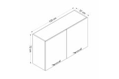 Medway Wandmeubel, 120 cm, Wit