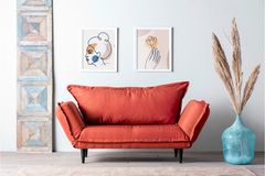 Futon Vino 2-Zitsbank, Steenrood