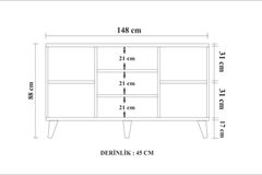 Motto Forest Green Sideboard, Oak