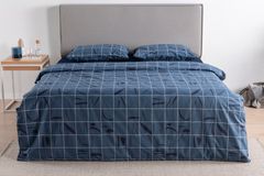 Luna Stella Ranforce Duvet Cover Set, Double Size, Blue