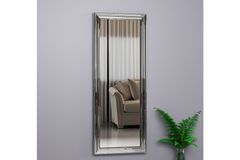 Mone Decoratieve Staande Spiegel, 40x105 cm, Zilver