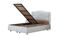 Şah New Box En Hoofdbord, Wit, 120X200