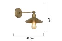 Apliqa Wilster Retro Wandlampenset, 2 Stuks, Mat Goud