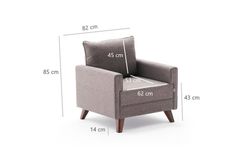 Bella Soft Fauteuil, Bruin
