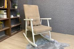 Asedia Trend Schommelstoel, Beige & Wit