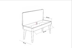 Vina Opbergbank Gestoffeerd, Pijnboom & Grijs