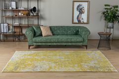 Moretti Dubbelzijdig Tapijt, 77x300 cm, Geel