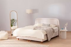 Luna Arche Boxspring Set, 90x190 cm, Creme