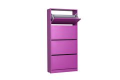 Adore Flat Duo 4-Tier Large Shoe Storage Cabinet, Purple