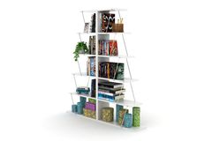 Rafevi Bookcase, White & Chrome