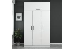 Medway Tideway Kledingkast met 3 Deuren en Bovenkast, Wit