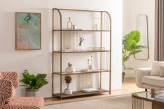 Stream Boekenkast, 120 cm, Messing