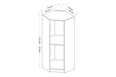 Medway Tideway Hoekkledingkast, Walnoot en Zwart