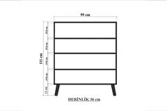 Posy Multifunctionele Kast met Houten Poten