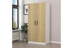 Medway Itz Kledingkast met 2 Deuren, 190 cm, Walnoot