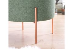 Copper Ronde Poef, Groen