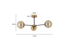 Apliqa Cassiel Hanglamp met 3 Lampjes, Zwart