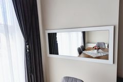 Wood Rechthoekige Staande Spiegel, 140x60 cm, Wit