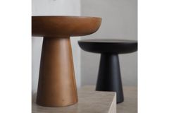 Mushroom Side Table, 50 cm, Walnut