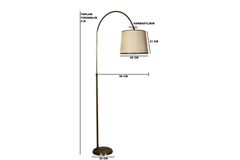 Lina Vloerlamp, Creme en Mat Goud
