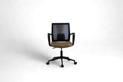 Mesh Bureaustoel, Met Metalen Poten, Koffie