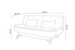 Kelly 3-Sitzer Sofa, Dunkelblau & Creme