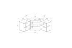Arnetti Corner TV Unit, 149 cm, White