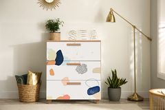 Leva Pied Ladekast, Pijnboom en Wit