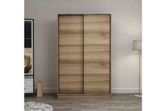 Medway Kledingkast met Schuifdeuren, 120 cm, Walnoot